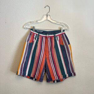 Vintage Nuovo County Seat Rainbow Striped Shorts  Size 7/8